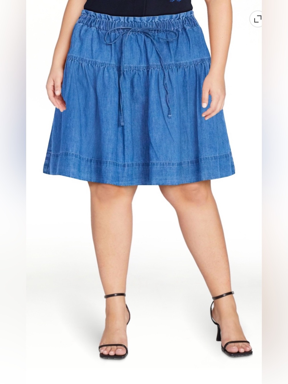Free Assembly Women’s Tiered Denim Mini Skirt